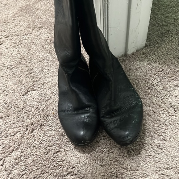 Michael Kors Black Leather Riding Boots - Picture 2 of 8